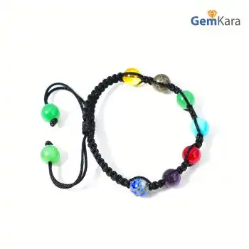 Chakra Bracelet with Adjustable Thread