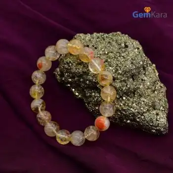 Citrine Round Beads Bracelet – For Abundance